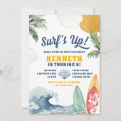 uitnodiging voor Surf Beach Summer Birthday (Voorkant)