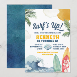 uitnodiging voor Surf Beach Summer Birthday