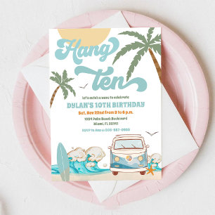 Uitnodiging voor Surf Beach Verjaardagsfeestje