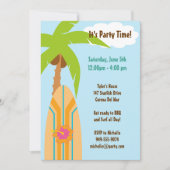 Uitnodiging voor Surfboard Party (Voorkant)