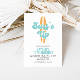 Uitnodiging voor Surf's Up Surfplank Strand Verjaa