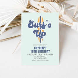 Uitnodiging voor Surf's Up Surfplank Strand Verjaa