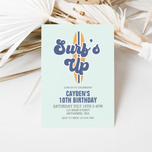 Uitnodiging voor Surf's Up Surfplank Strand Verjaa