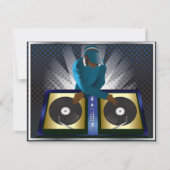 Uitnodiging voor surprisefeest voor DJ Bachelor Ba (Voorkant)