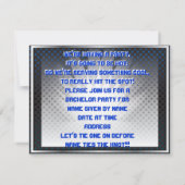 Uitnodiging voor surprisefeestje van DJ Bachelor B (Achterkant)