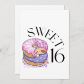 Uitnodiging voor Sweet 16 (Voorkant / Achterkant)