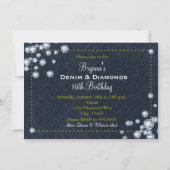 Uitnodiging voor SWEET 16 Type Denim & Diamonds-fe (Achterkant)
