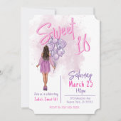 Uitnodiging voor Sweet 16-verjaardagsfeestje (Voorkant)