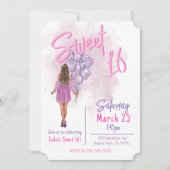 Uitnodiging voor Sweet 16-verjaardagsfeestje (Voorkant)