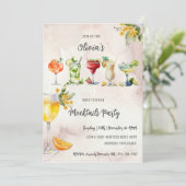 Uitnodiging voor Sweet Sixteen Mocktail Verjaardag (Staand voorkant)