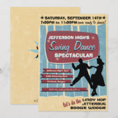 Uitnodiging voor Swing Dance Party (Voorkant / Achterkant)