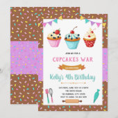 Uitnodiging voor taartversiering feestje (Voorkant / Achterkant)