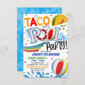 Uitnodiging voor Tacos en Zwembadfeest (Voorkant / Achterkant)