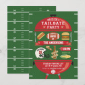 Uitnodiging voor Tailgate-feest met barbecue en fo (Voorkant / Achterkant)
