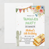 Uitnodiging voor Tamale-verjaardagsfeest (Voorkant / Achterkant)