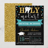 Uitnodiging voor tandheelkundig Afstuderen - schoo (Voorkant / Achterkant)