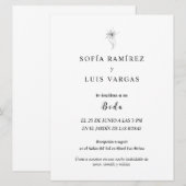 uitnodiging voor tarjetas de boda en espanol (Voorkant / Achterkant)