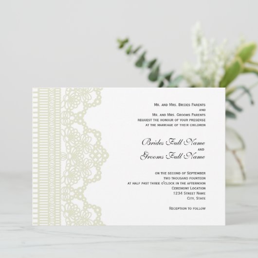 uitnodiging voor tatoeage bruiloft (Staand voorkant)