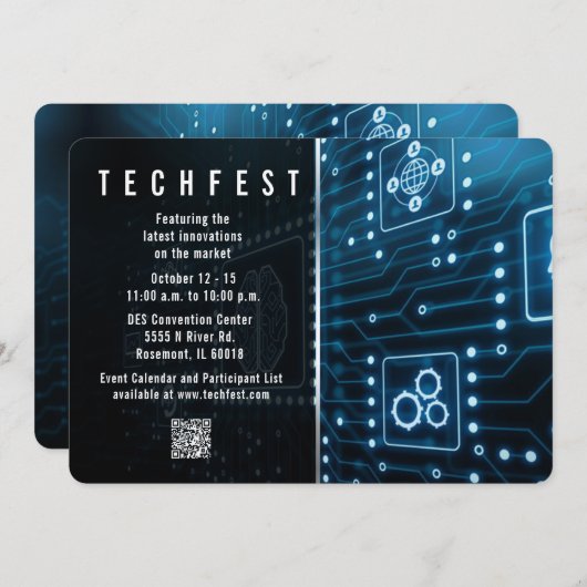 uitnodiging voor technisch verdrag (Voorkant / Achterkant)