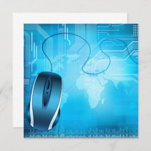 uitnodiging voor technische stijl (Voorkant / Achterkant)