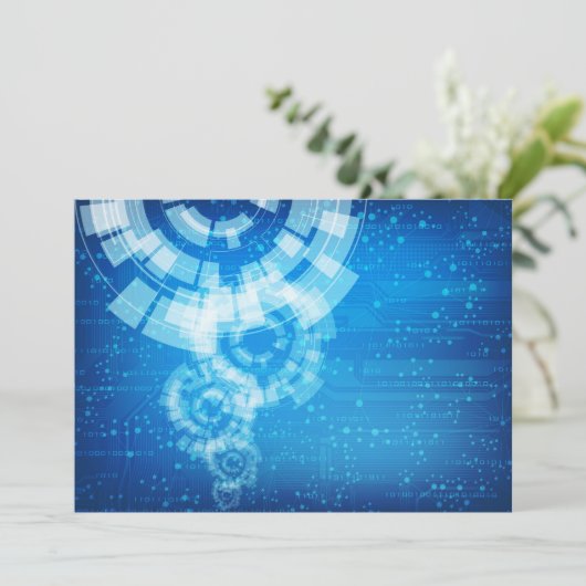 uitnodiging voor technische stijl (Staand voorkant)