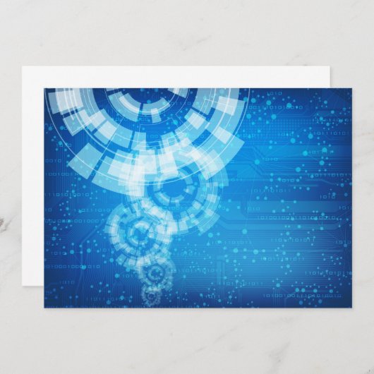 uitnodiging voor technische stijl (Voorkant / Achterkant)