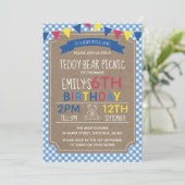 Uitnodiging voor Teddy Bear Picnic (Staand voorkant)