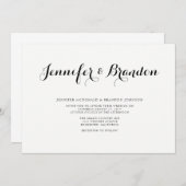 Uitnodiging voor tekstbruiloft (Voorkant / Achterkant)