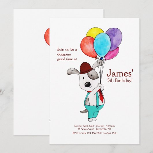 Uitnodiging voor telefonie (Voorkant / Achterkant)