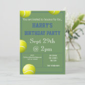 Uitnodiging voor Tennis Ball Party (Staand voorkant)