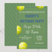 Uitnodiging voor Tennis Ball Party (Voorkant / Achterkant)