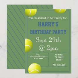 Uitnodiging voor Tennis Ball Party