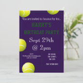 Uitnodiging voor Tennis Ball Party (Staand voorkant)