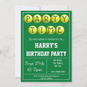 Uitnodiging voor Tennis Party (Voorkant)