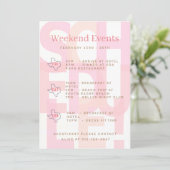Uitnodiging voor Texas Bachelorette Weekend Events (Staand voorkant)