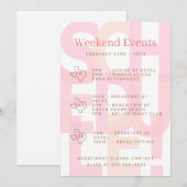 Uitnodiging voor Texas Bachelorette Weekend Events (Voorkant / Achterkant)