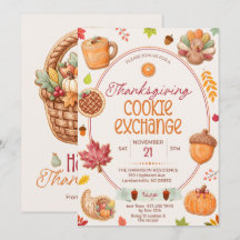 Uitnodiging voor Thanksgiving Cookie Exchange-fees