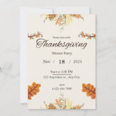 Uitnodiging voor Thanksgiving-diner (Voorkant)