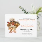 Uitnodiging voor Thanksgiving-diner (Staand voorkant)