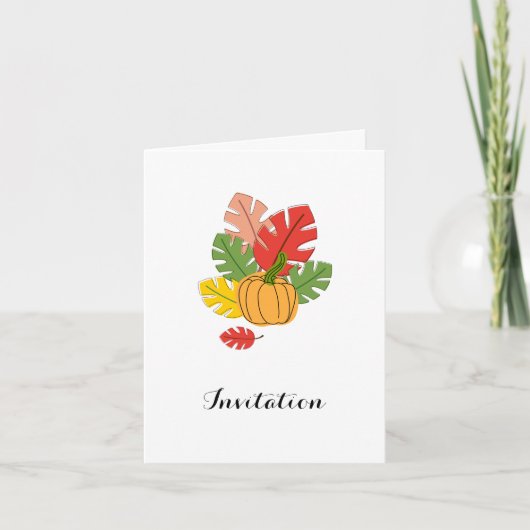 Uitnodiging voor Thanksgiving-diner (Voorkant)