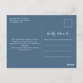 Uitnodiging voor Thanksgiving diner bloem witte bo (Achterkant)