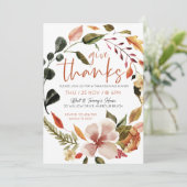 Uitnodiging voor Thanksgiving-diner - Geef Dank He (Staand voorkant)