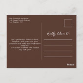 Uitnodiging voor Thanksgiving-diner met witte bloe (Achterkant)