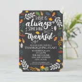 Uitnodiging voor Thanksgiving-dinerfeest (Staand voorkant)