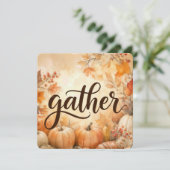 Uitnodiging voor Thanksgiving Dinner (Staand voorkant)