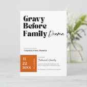 Uitnodiging voor Thanksgiving Dinner (Staand voorkant)