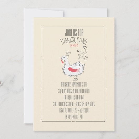 Uitnodiging voor Thanksgiving Dinner (Voorkant)