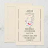 Uitnodiging voor Thanksgiving Dinner (Voorkant / Achterkant)