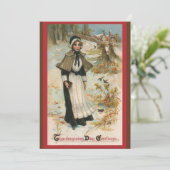 Uitnodiging voor Thanksgiving Dinner (Staand voorkant)