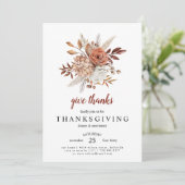 Uitnodiging voor Thanksgiving Dinner | Dank geven (Staand voorkant)